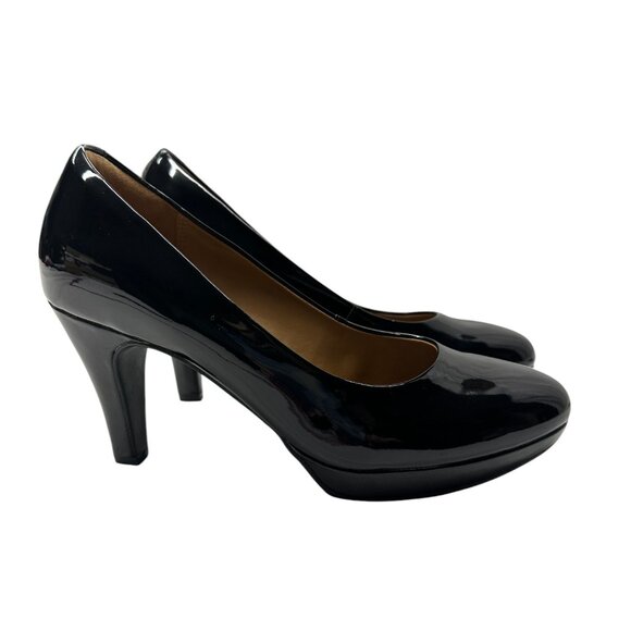 Clarks Brier Soft Cushion Black Patent Heels (8M) - Picture 2 of 10